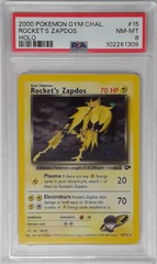 V1683: 2000: Rocket's Zapdos: 15/64: Gym Challenge: PSA: 8: NM-MT: 102261309